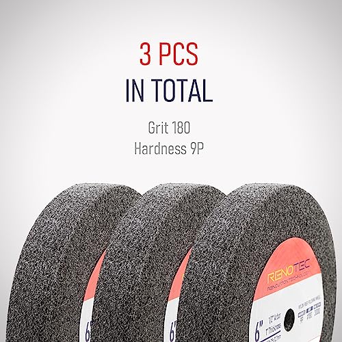 6 inch 9P Hardness Deburring Wheel, Pack of 3, 180 Grit, Nylon Fiber Buffing Wheels. for Bench Grinder Buffing Machine Polishing Stainless Steel. 1/2 inch Arbor, 1 inch Thickness - style: Deburring Wheel 3 Pcs
