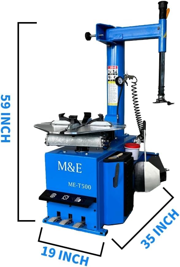 ME-T500 2.0 HP 24" Tire Changer Machine and ME-B620 Wheel Balancer Tire Changing and Repair Equipment with Precision Balancing Combo for Auto Shops Tire Centers - color: Blue500+620