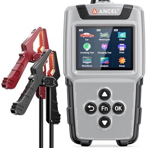 ANCEL BA101 Plus Car Battery Tester 6V 12V Load Tester,20-2000 CCA Digital Automotive Alternator Analyzer, Charging Cranking System Diagnostic Tool for Car, Truck, Motorcycle, SUV, Boat, RV, and More - style: BA101 Plus