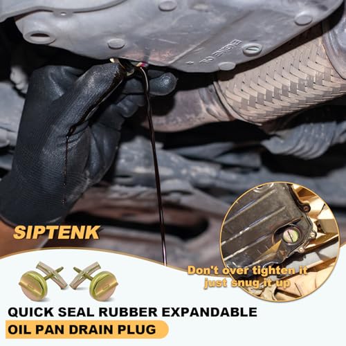 Siptenk 5PCS Universal Oil Pan Drain Plug Replace 65109 090-080 | Oil Drain Plug Fit for 1/2 In. to 3/4 In. or M12 to M18 Hole - color: 5PCS Oil Pan Drain Plug