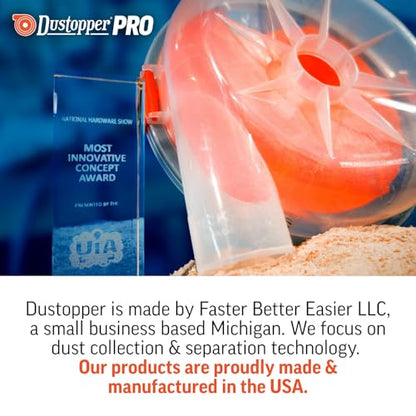 Dustopper PRO Low-Profile Dust Separator Only Elbows & Hose Sold Separately, Up to 99.9% Efficiency, Vacuum Accessories for Wet/Dry Vac with at Least 5HP, Fits 2-½” Nominal Fittings - style: Separator Only