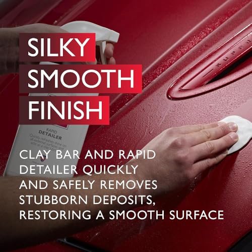 Autoglym Clay Detailing Complete Kit | Car Clay Bar Kit with Rapid Detailer, Super Resin Polish & Microfibre Cloth, Removes Surface Contaminants