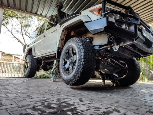 Ultra Heavy Duty Scissor Jack for Car with Patented Step-Lever System for Unmatched Lifting Power, 12" Usable Lift, 2 Ton Capacity, Vari-Lift Option Adds Height to Total 23"
