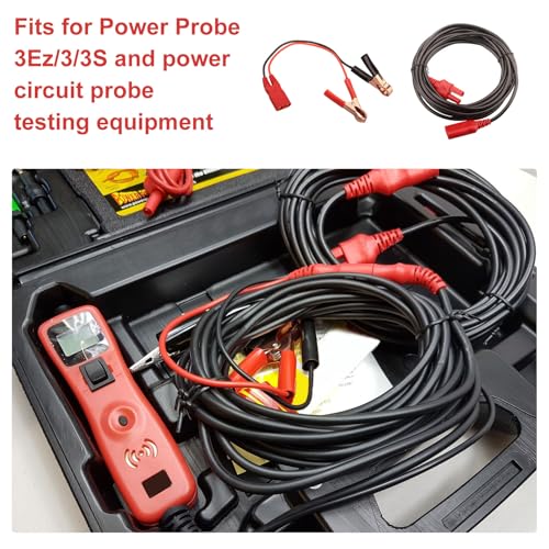 PPTK0027 20FT Extension Cable,PPTK0025 Ect Battery Clipset for Power Probe | Fit for Power Probe 3Ez/3/3S Power Circuit Probe Kit,Extension Cord Crocodile Clip Set（PPTK0027 PPTK0025)