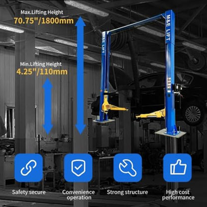 2 Post Lift 11000lbs Two Post Lift Auto Lift Car Lift Hoist Equipment LM1100S