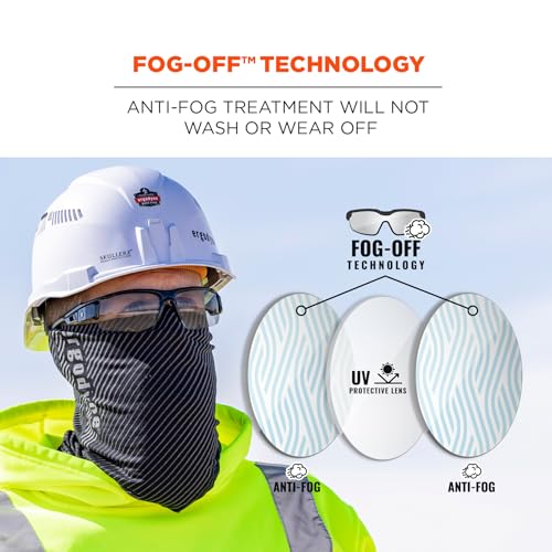 Ergodyne Unisex Skullerz Dagr Anti-fog Safety Glasses - color: In/Outdoor Lens, size: Black Frame