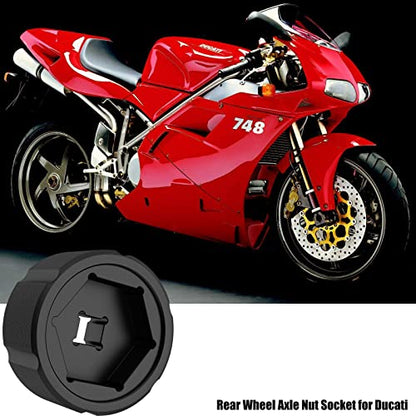 Rear Wheel Axle Nut Socket for Ducati 748 848 916 955 996 998 MH900 Multistrada with Single Sided Swingarm Monster S2R S4R S4RS 796 1100 Hypermotard 796 1100 Streetfighter 848 (41mm + 46mm)