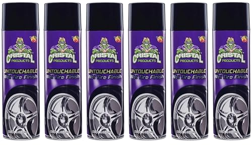 Cristal Products Untouchable Tire Shine Spray – Long-Lasting Wet Tire Finish for Deep Gloss & Protection – Waterproof Tire Shine, Easy Application, Premium Tire Cleaner Shine 8oz (6PK) - size: 8oz-6PK