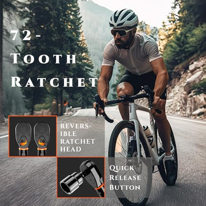 1/4-Inch Bike Torque Wrench 32PCS (20-220 in.lb/2.3-24.9 N.m) Reversible Head Dual-Scales 1/4 Torque Wrench 72 Tooth ±3% High Accuracy Click Torque Wrench Set For MTB Bicycle Maintenance - size: 32 PCS