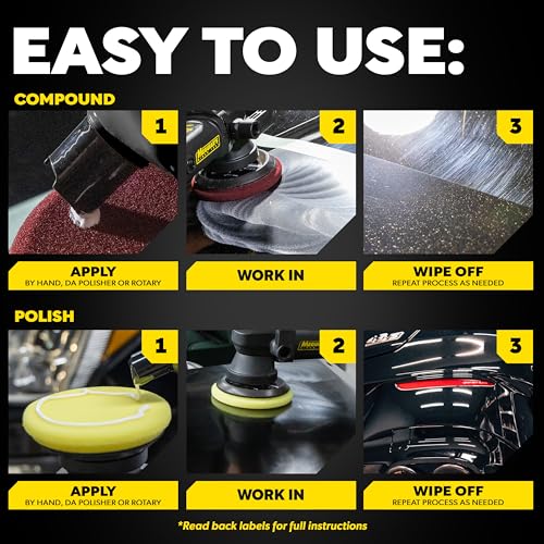 Meguiar’s Mirror Glaze Bundle, Polishing Compound Kit —Includes Ultra-Cut Compound And Ultra-Finishing For Scratch-Free Exterior Gloss; For Car Paint On Cars, Trucks & Suvs
