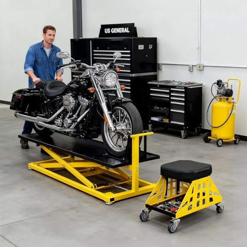 Heavy Duty Rolling Mechanics Seat,400 LBS Capacity Garage Stool, Tools for Automotive Auto Repair (Yellow) - color: Yellow