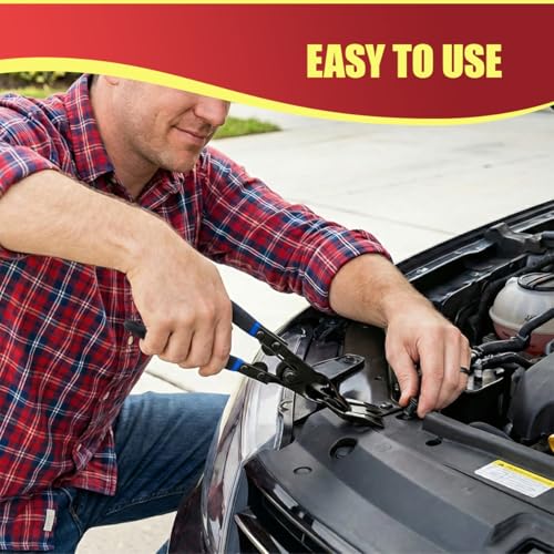 Automotive Panel Clip Removal Tool, Car Upholstery Trim Removal Pliers, Car Dashboard Fastener Push Pin Plier, Vehicle Interior Repair Tool for Most Vehicles (Blue) - color: Blue