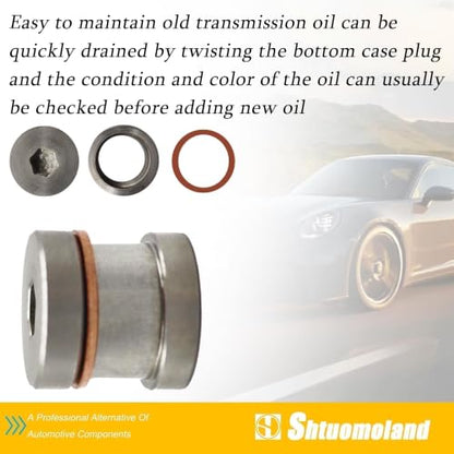 12mm Transmission Drain Plug Kit Steel Bung & Steel Plug & Washer Transmission Sump Drain Plug Oil pan drain plug (Weld In)