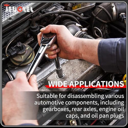 20PCS 3/8" Drive Oil Drain Sump Plug Key Set, Drain Plug Socket Kit | Hex, Square Triangle, Torx, Spline, Gearbox, Engine Repair, Mechanic tool, Oil Sump, Differential, Back Axle, Socket Wrench
