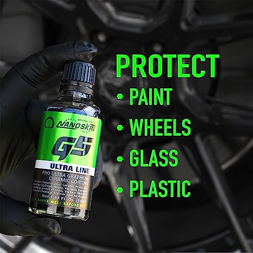 Nanoskin Ultra Line G5 Ultra Graphene Ceramic Coating – Durable Ceramic Paint Coating for Car Detailing | Apply After Car Wash, Clay Bar, Car Polisher | For Cars, Trucks, Boats, RV, Motorcycles & More