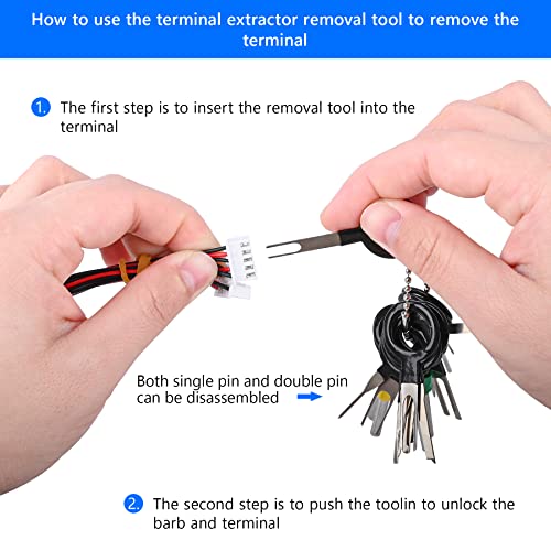 82pcs Repair Kit - Wire Connector Terminal Pin Extractors, Electrical Wiring Crimp Back Needle Removal Tool with Protective Bag