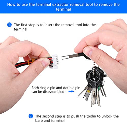 82pcs Repair Kit - Wire Connector Terminal Pin Extractors, Electrical Wiring Crimp Back Needle Removal Tool with Protective Bag