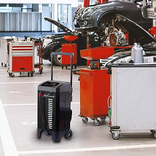 Schumacher Electric Wheeled Automatic 6A Car Battery Charger and 300A Engine Starter, 4-in-1 Solution, Maintainer, 60A Boost, for 6V/12V Power Sport, Automotive, and Marine Batteries, SC1400 - style: Wheel Battery Charger