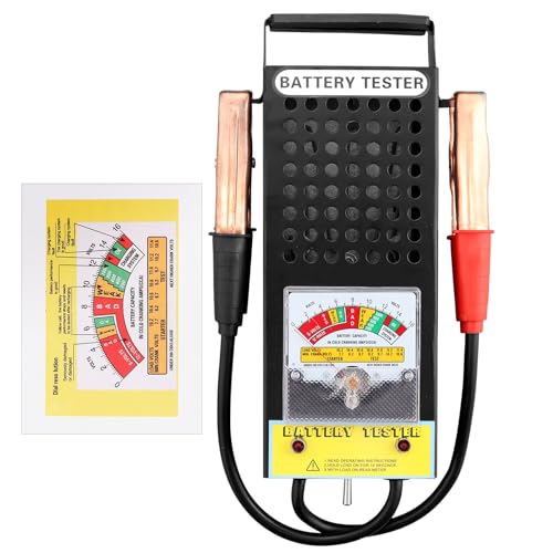 CRLITSIY Battery Load Tester, 6V 8V 12V Alternator Load Tester Automotive Car Battery Testerr and Voltmeter Tester with Alligator Clips for Cars,Golf,Motorcycles - size: POINTER