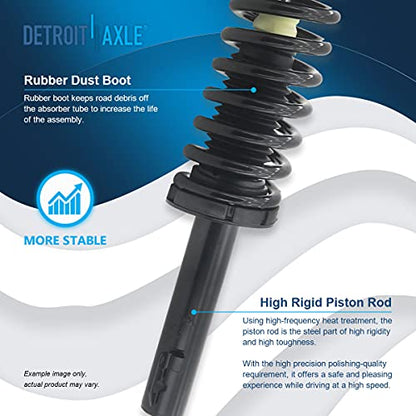 Detroit Axle - Front Strut Kit for 2005-2010 Jeep Grand Cherokee 2006-2010 Commander 2007 2008 2009, 2 Quick Struts Assembly 2 Sway Bar End Links Replacement Install Ready Strut Suspension Shock - size: 4QS2400008/Sway Kit