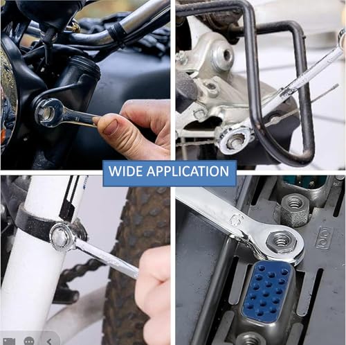 Small Wrench Set, 10-Piece Mini Combination Wrench Set, Ignition Wrench, Micro&Thin, Metric Size: 4mm, 4.5mm, 5mm, 5.5mm, 6mm, 7mm, 8mm, 9mm, 10mm, 11mm, with Unique Wrench Organizer (Blue) - size: METRIC