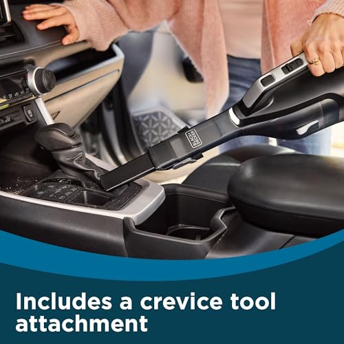BLACK+DECKER Dustbuster Reveal Handheld Vacuum Cordless, Car Vacuum Portable Cordless, LED Light, Long Run Time, Rechargeable Lightweight Dust Buster, Includes Crevice Tool, Charging Base (HLVD320B42) - style: NEW Reveal with LED Light