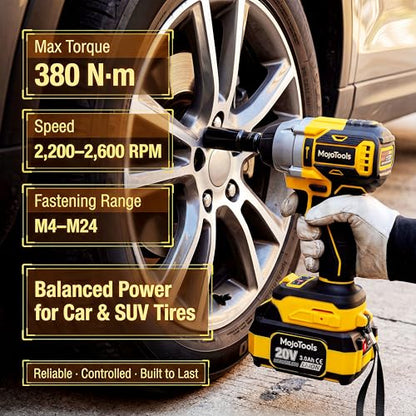 Brushless Cordless Power Tool Combo Kit for Heavy DIY & Semi-Professional Use – 50Nm Drill Driver, 380Nm Impact Wrench, 5" Angle Grinder LCD, 2×3000mAh Batteries, Carry Case &&Accessories