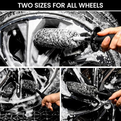 5PCS Wheel Cleaner Brush Kit, Tire Brushes, Rim Cleaner Brush,Car Detailing Brushes, Car Wash Tools for Wheels and Tires No Spatter - color: 5pcs