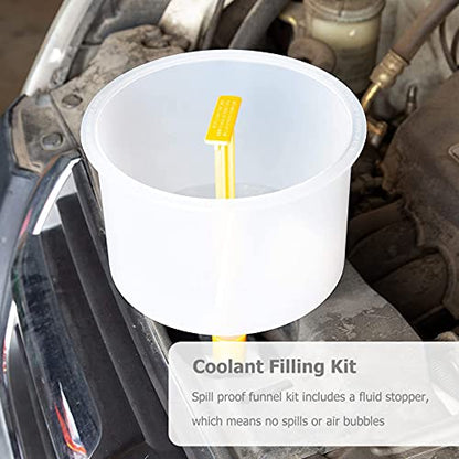 ABOOFAN 1Set Spill Coolant Funnel Tool Kit for Radiator Filling Automotive Prevents Spills Trapped Air Essential Car Supplies