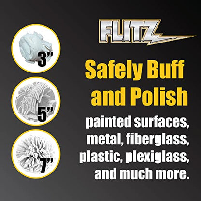 Flitz Car Buffing Kit (Ultra) - USA-Made Car Care Kits for Vehicles - Includes 2lbs Polish, 16oz Ceramic Sealant, 3", 5" and 7" BuffBalls & 4 Microfiber Cleaning Cloths - Exterior Auto Restoration Set - style: Show Special: Large Kit