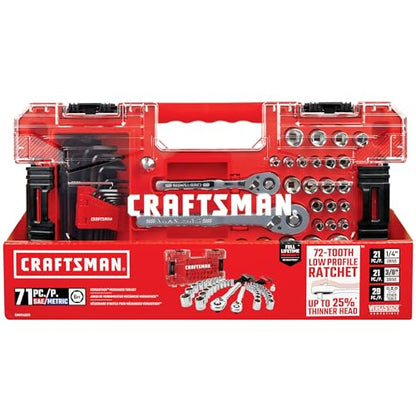Craftsman Versastack Mechanics Tool Set, 1/4 and 3/8 Inch Drive, 71 Piece (CMMT45171) (Pack of 2) - size: (Pack of 2)