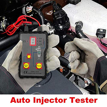 12V Fuel Injector Tester for Diagnosis Cleaning of Injectors, 4 Pluse Modes DIY Diagnostic Tool Cleaning Kits with LED Display
