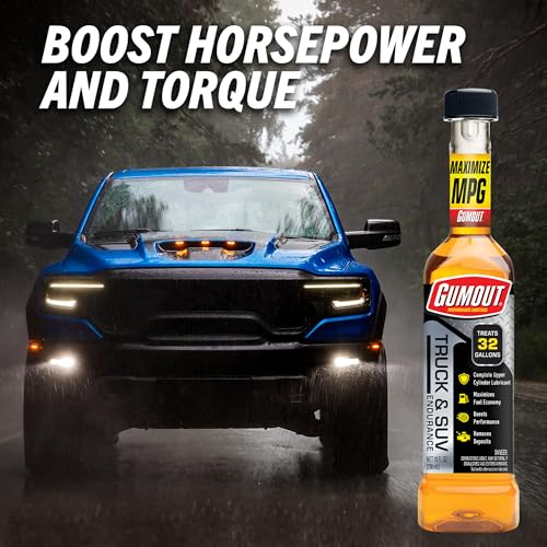 Gumout 510397 Truck and SUV Endurance Fuel Additive, Cleans & Restores Heavy Duty Engine, Maximum Protection for Bigger Engines, Easy Pour & Go - Treats up to 32 Gallons per Bottle -10 Fl Oz - style: Truck & SUV Fuel Additive