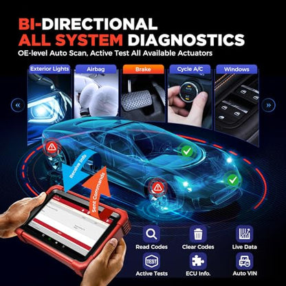 LAUNCH X431 CRP919XBT OBD2 Scanner, 2026 Wireless Bidirectional Scan Tool with ECU Coding, 35+ Services, All Systems Diagnostic, FCA AutoAuth, 2Yrs Free Update, V.A.G Guide, CANFD, Upgraded of CRP919X