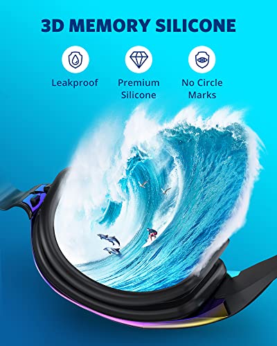 Aegend Swim Goggles, Swimming Goggles No Leaking Full Protect Adult Youth - color: Bright Fuchsia