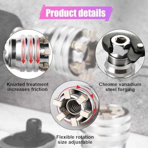 ZIMISI Universal Socket Wrench, 10-19mm Magic Sleeve Tool (Ratchet) | Adjustable Manual Socket Set with Ratchet Wrench for Power Drill, Torque Wrench, 3/8" Drive Ratchet - size: Socket Wrench/Ratchet Wrench