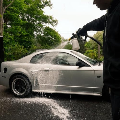 Hornet Foam Cannon for Pressure Washer (Wide Mouth) - Soap Gun for Power Washer - 4000 PSI Adjustable Car Wash Sprayer with 1.1mm Orifice - 1/4" Quick Connector - 1L Bottle