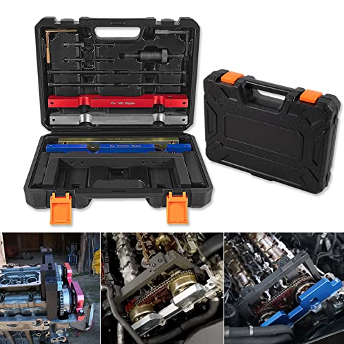 E-cowlboy Fit for BMW Timing Tool kit Master Engine Timing Vanos Cam Camshaft Locking Tool,Crankshaft Flywheel Alignment Tool Kit Compatible for BMW 2.5L 3.0L N51 N52 N53 N54 N55 Engines
