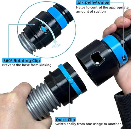 MITANSLE 7 Dust Collection Hose Adapters Kit for Home and Shop Vacuum Hose System, Expanded Adapter Set Fits Most Woodworking Power Tools and Sanders, Compatible With Multi-Brands - size: 7 Adapters Kits
