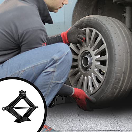 Scissor Screw Jack Lift for Car Van Vehicles 2 Ton 4.2-15 Inch Portable with Handle for Spare Tire Changing Remove(2 Pack) - size: 2 Ton Scissor jack (2 pack)