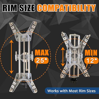 Wheel Clamp & Magnetic Adapter Fits 11-25 Inch Rims, Wheel Alignment Tool Kit for Precisely Measure and Adjust The Camber and Caster Angles