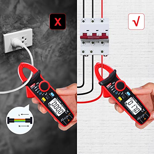 UNI-T UT210e Digital Clamp Meter AC DC Amp Meter Clamp Multimeter True RMS 2000 Counts Voltmeter Continuity Tester Capacitor HVAC Tool Multi Tester - size: UT210e clamp meter (ac/dc)