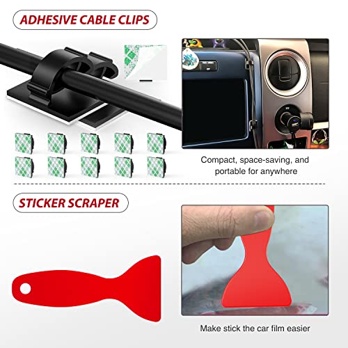 Nilight Trim Removal Tool 88Pcs, Auto Push Pin Bumper Retainer Clip Set Fastener Terminal Remover Tool Adhesive Cable Clips Kit Car Panel Radio Removal Auto Clip Pliers - color: 88 Clips+ Remover Tools Red