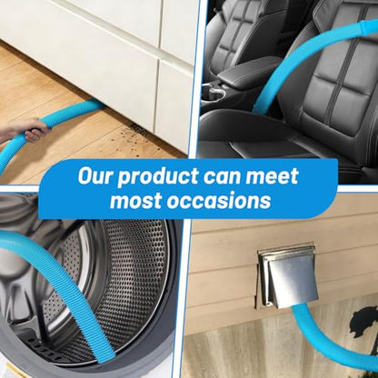 Dryer Vent Cleaner Kit, Universal Vacuum Hose Attachment Fits All Vacuums Cleaner, Dryer Lint Brush and Vacuum Hose Attachment with Universal Connector, Quickly clean the fluff