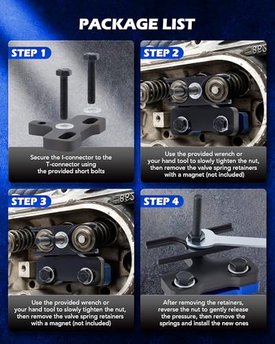 Orion Motor Tech LS Valve Spring Compressor Tool, Valve Spring Removal Tool Compatible with LS1 LS2 LS3 LS6 4.8 5.3 5.7 6.0 6.2 Engines, Automotive Valve Seal Adjustment Removal Installation Tool - size: LS Valve Spring Compressor