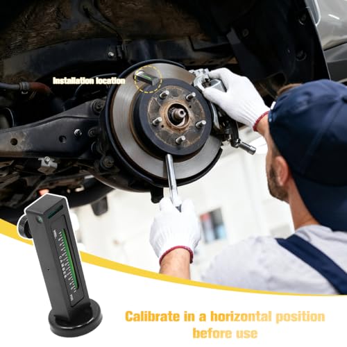 Car Adjustable Magnetic Gauge Tool, Vehicle Wheel Camber Castor Pillar Strut Alignment Tool, Magnetic Automotive Castor Gauge, Universal for Truck SUV RV Tyre Repair (Black) - color: Black