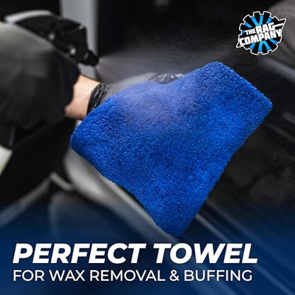 The Rag Company - Creature Edgeless Auto Detailing Towels (10-Pack) Professional 70/30 Blend, Dual-Pile Plush Microfiber, Buffing & Polishing, 420gsm, 16in x 16in, Royal Blue - color: Royal Blue