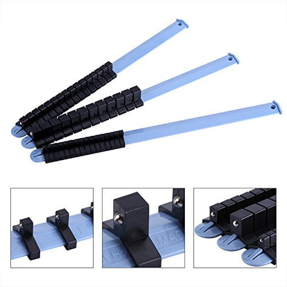Joyzan Organizer Socket Holder, 1/2 inch 3/8 inch 1/4 inch Drive Socket | Racks Clips Rail Tray Kit Portable Heavy Duty Plastic Extension Garage Storage Drawer Tools Boxes Set Workshop 3PCS