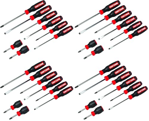 CRAFTSMAN Screwdriver Set,Bi-Material,8 Piece Set (CMHT65075N),(Pack of 4) - style: NEW Screwdriver Set, 8 Piece