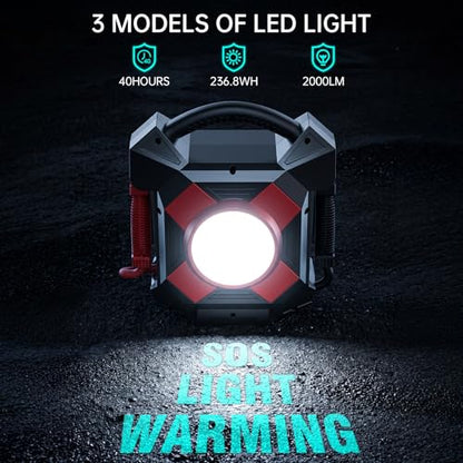 DM1264 Heavy Duty Jump Starter, 30000A Peak 12V Lithium Booster Pack for Semi Trucks, Start All for 50L Diesel and Gasoline Engines,-40°F Cold Starter, 1 Second Instant Start Dead Battery